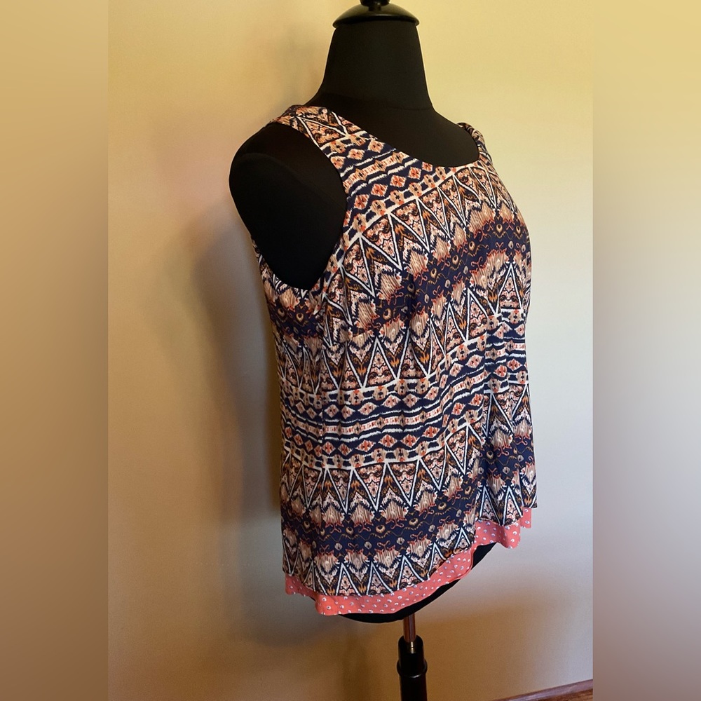 Lucy & Laurel two layer tank tunic.  Plus size 1X.  Great for layering This fall